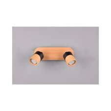 TRIO 801100232 ARUNI stropní bodové svítidlo/spot 2xGU10 černá, světlé dřevo