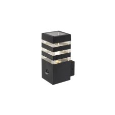 RABALUX 77025 Ankara exteriérové nástěnné svítidlo 1xE27 IP44 antracit, průhledná, soumrakový a pohybový senzor