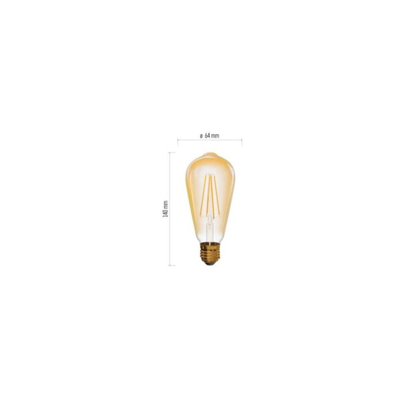Emos LED žiarovka E27 Z74302 Vintage 4W 470lm 2200K ST64 teplá biela