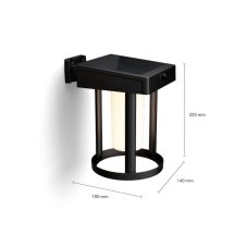 Philips 8720169263895 UltraEfficient Solar Camill solární nástěnné svítidlo se senzorem LED 1,4W 250/25lm 3000K IP44 černá