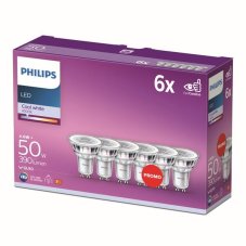 Philips 8718696764657 LED žárovka GU10 PAR16 4,6W/50W 390lm 4000K 36D 6-set