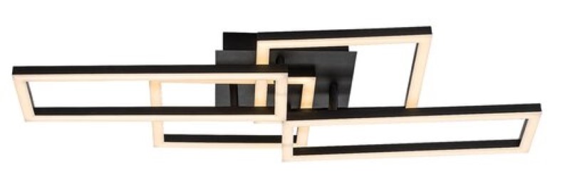 RABALUX 71389 Drusus stropní svítidlo LED 40W/3050lm 3000-6500K černá, bílá, stmívatelné, dálkový ovladač