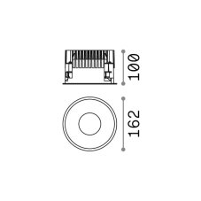 Ideal lux Pro 266527 OFF zápustné svietidlo D162mm LED 28W 3100/2490lm 4000K IP54 biela, UGR