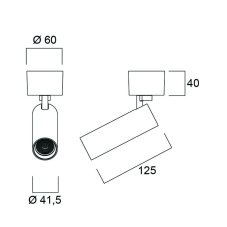 Sylvania 0006165 stropné svietidlo Pixo Mini SURFACE 520lm 930 MB čierna
