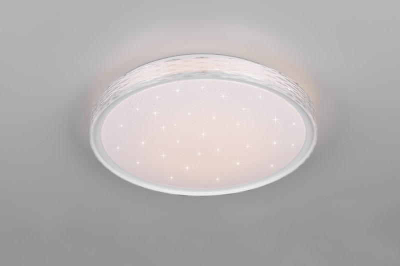 TRIO Reality R64811101 VARDA stropné svietidlo D390mm SMD LED 24W/2500lm 2700-6500K biela, diaľkový ovládač, starlight efekt