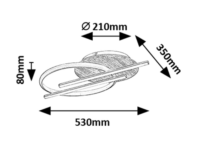 RABALUX 71404 Arash stropné svietidlo LED 40W/2200lm 3000+4000+6500K čierna, drevo, biela