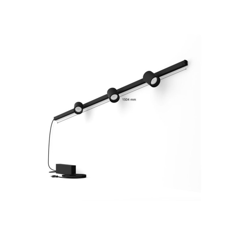 8719514407848 Philips Hue White and Color Ambiance Perifo LED nástěnné svítidlo bodové - souprava 15,6W/3x490lm 2000-6500K+RGB černé