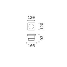 Nájezdové svítidlo 1x GX53 čierna IP67 Ideal Lux WAY 351537
