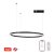 Immax NEO FINO NEW 07215L Smart závěsné svítidlo LED D800mm 60W/4200lm 2700-6500K černá, stmívatelné, dálkové ovládání, Zigbee 3.0
