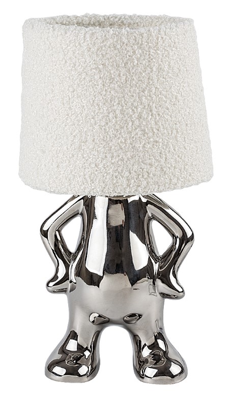 RABALUX 74216 Smurfy stolná lampička D150mm 1xE14 chrómová, krémová