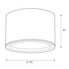 LED2 1235451 KAPA ON stropné svietidlo LED D145mm 12W/1350lm 3000-3500-4000K biela
