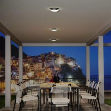 REDO Smart TUYA 90287 ISOLA exteriérové stropné svietidlo SMD LED 24W 2060lm 3000/4000/6500K IP54 tmavošedá