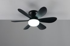 TRIO Reality R67462132 LUND Stropný ventilátor s osvetlením D530mm SMD LED 8W/850lm 2700-6500K černá, dálkový ovladač