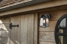 LUTEC 5273702012 KELSEY exteriérové ​​nástěnné svítidlo E27 40W IP44 E27 matná černá