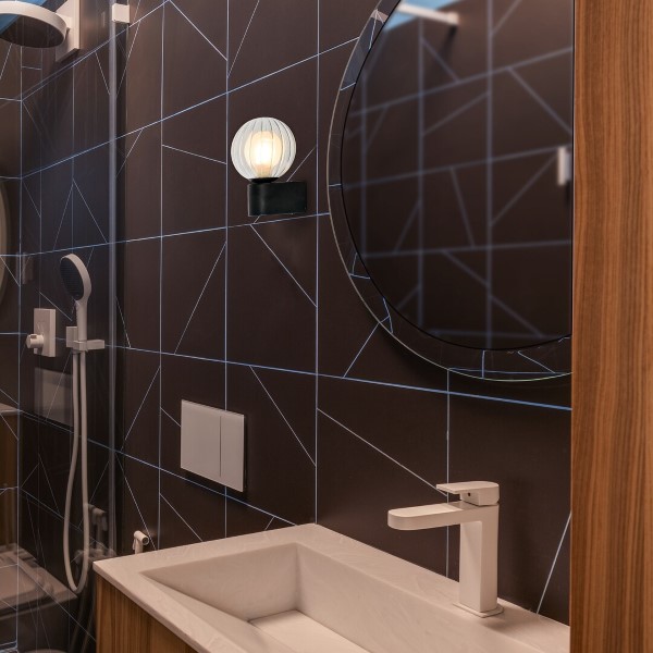 RABALUX 75021 Colzar nástenné svietidlo nad zrkadlo D100mm 1xG9 IP44 matná čierna