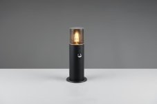 TRIO 522260132 HOOSIC venkovní stojanové svítidlo/sloupek se senzorem V300mm 1xE27 IP44 černá matná, kouřová