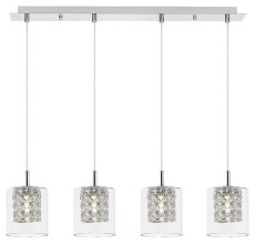 RABALUX 3116 Duchess závěsné svítidlo 4xG9 chromová, průhledná