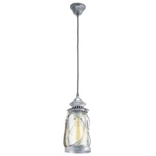 Eglo VINTAGE 49214 Závěsné svítidlo BRADFORD antik stříbrná 1X60W