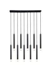 RABALUX 72364 Ramira závesné svietidlo 10xG9 čierna, priehľadná