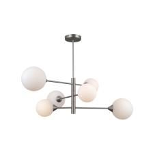 ITALUX PND-55342-6-SN Evora závěsné svítidlo 6xG9 matný nikel, bílá