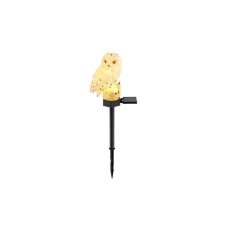 Globo 33874 solární svítidlo dekorativní, zapichovací sova LED 0,06W 2700K, včetne baterie 1xAAA 300mAh Ni-Mh, IP44, černá, bílá, hnědá