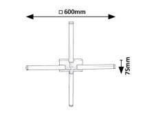 RABALUX 75046 Tilora stropní svítidlo LED 16W/1350lm 4000K IP44 černá, bílá