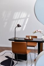 Immax 08971L FINCH stolní lampa LED 9W 150-450lm 3000-6000K, hnědá, zlatá, stmívatelné, Qi bezdrátové nabíjení pro chytré telefony, CCT