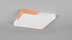 TRIO Reality R67191131 META stropné svietidlo SMD LED 310x310mm 20W/2400lm 3000K biela matná, imitácia dreva, switchdimmer