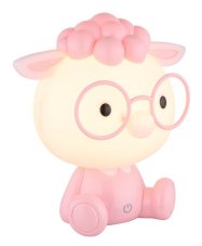 GLOBO 21760P SHEEPY dotyková stolní lampička dětská V220mm LED 1W 48/32lm 3000K růžová, bílá, USB Cable incl., 3StepDIM