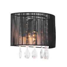 A.9262 / 1 BK ITALUX Essence glamour křišťálové nástěnné svítidlo 1x40W E14 IP20