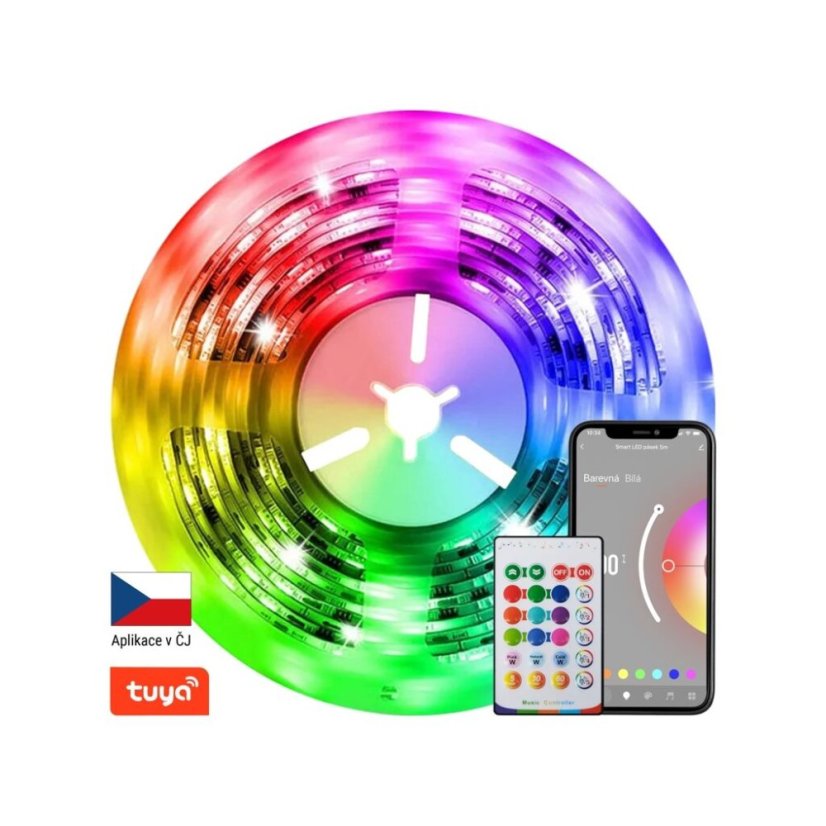Immax NEO Smart 07775L pásik LED 10m 48W/4060lm 2700-6500K, RGB, stmievateľný, IR ovládač, WiFi