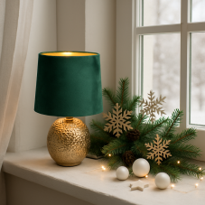 TRIO R50821015 SOPHIA stolní lampička D160mm 1xE14 zlatá, zelená