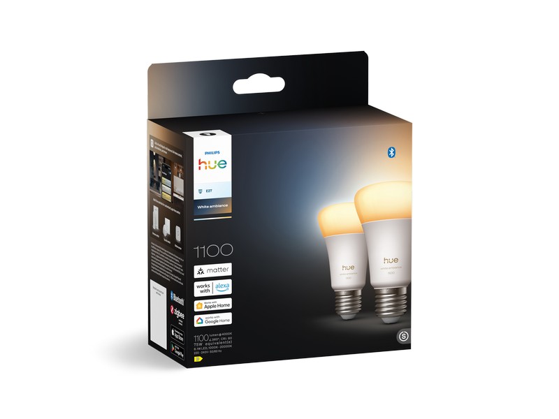 8720169364868 Philips Hue White Ambiance LED žárovka E27 8,1W/1100lm 1000-20000K bílá 2-set