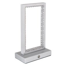 GLOBO 24008A SAMEGA dotyková stolní lampička LED V230mm 3W/120lm 2700+6500+4000K matný hliník, průhledná, včetně baterie CR18650 1800mAh 3,7V, USB-C kabel