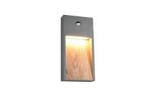 TRIO 246969135 SALMON vonkajšie nástenné svietidlo so senzorom SMD LED 11W/1200lm 3000K IP44 antracit, imitácia dreva