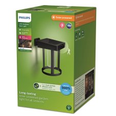 Philips 8720169263932 UltraEfficient Solar Camill solární nástěnné svítidlo se senzorem LED 1,4W 250/25lm 3000K IP44 černá