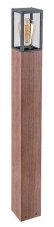 RABALUX 7197 Wales exteriérové stojanové svítidlo/sloupek V820mm 1xE27 IP44 imitace dřeva, průhledná