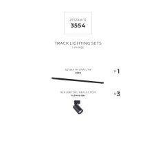 Lištové svietidlá SET 3x GU10 1 m čierna Zuma Line Tore Track 3554