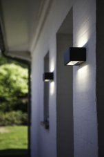 LUTEC 5189112012 GEMINI exteriérové ​​nástěnné svítidlo LED 21W 1230lm 3000K IP54 matná černá