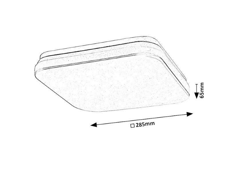 RABALUX 77138 Lowar vonkajšie stropné svietidlo so senzorom 285x285mm LED 18W/1150lm 4000K IP44 biela