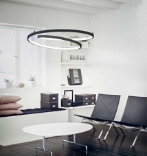Ideal Lux 304557 OZ závesné svietidlo LED D600mm 48W 5300/1970lm 3000K čierna, DALI