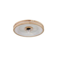 GLOBO 03650 GATIAN stropní svítidlo s ventilátorom D500mm LED 30W/2250lm 2700-6500K bílá, dřevo, dálkový ovladač