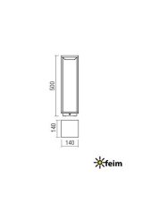 REDO Smart TUYA 90052 TOWER exteriérový slopek CREE COB LED 10W 1105/629lm 3000K-6000K IP54 antracit