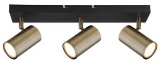 GLOBO 57911-3M ROBBY stropní bodové svítidlo/spot 3xGU10 černá, mosaz
