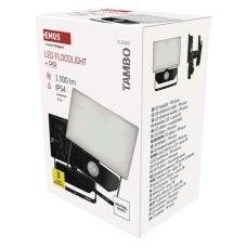 EMOS 1531291200 TAMBO reflektor so senzorom LED 10W 1000lm 4000K IP54 černá