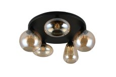 TRIO 617030513 LUMINA stropné svietidlo D635mm 5xE14 čierna, jantárová