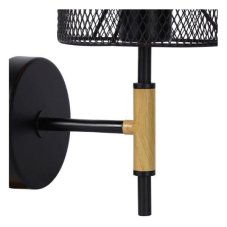 LUCIDE 45259/01/30 BASKET nástenné svietidlo 1xE27/40W čierna/Wood