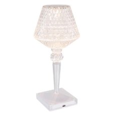 GLOBO 28070 GIXI stolná lampička V260mm LED 1,5W/50lm 2700+4000+6500K efekt číreho krištáľu, vrátane batérie 800 mAh 3,7V, USB kábel