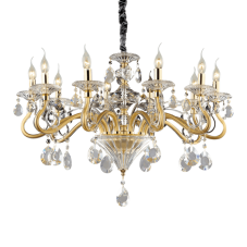 Závěsné svítidlo / Luster Ideal lux 087771 NEGRESCO SP10 ORO 10xE14 40W