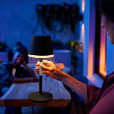 8719514404595 Philips HUE Go přenosná dotyková stolní lampička LED 36cm 6,2W/530lm CCT RGB IP54 černá bluetooth včetne baterie
